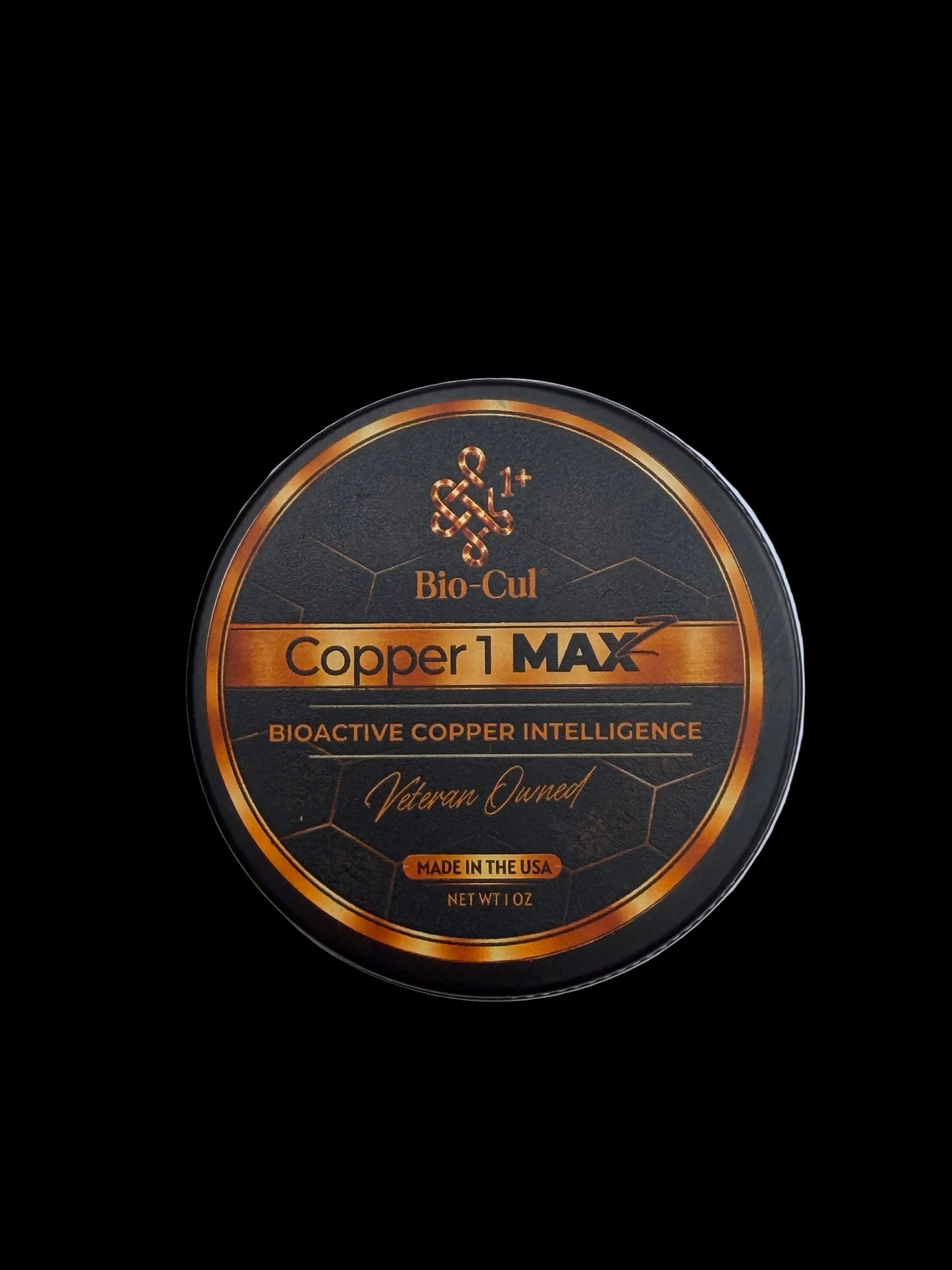 Copper 1 Max container on a light gray background