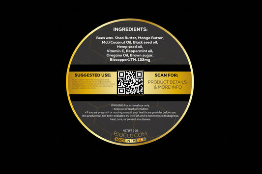 Bio-cu1 2 oz Copper1 MAX Relief cream back label